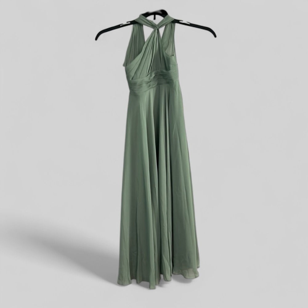 JJs House New formal gown sage green girls size 4-5 years dance event pageant
